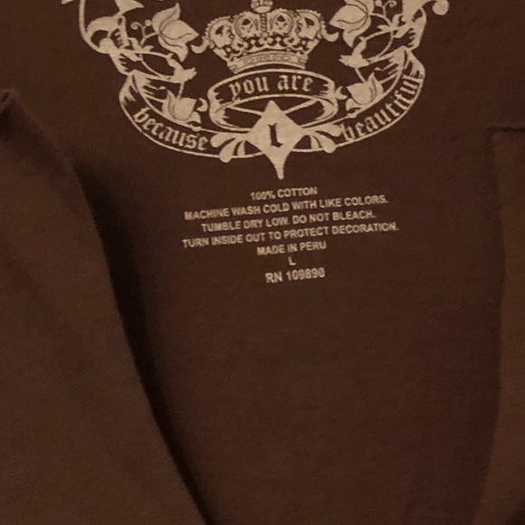 Brown Seven Brand top size Large - Picture 2 of 5